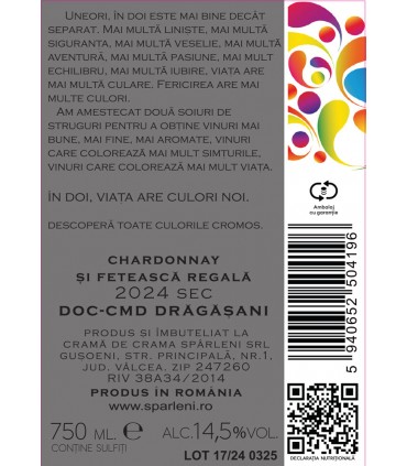 CROMOS 2 Chardonnay si Feteasca Regala 2024